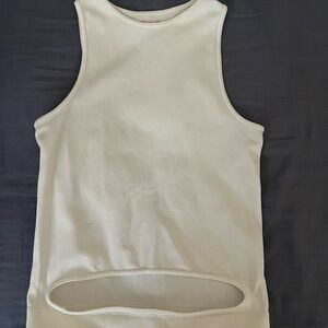 Cream Sleeveless Top